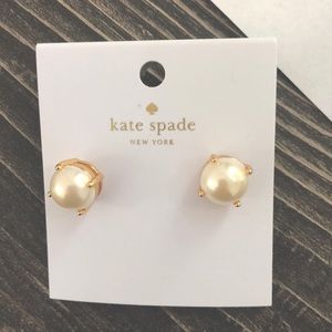 Kate Spade pearl and gold earrings